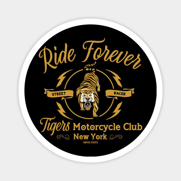 TIGERS BIKE CLUB Magnet by mojokumanovo